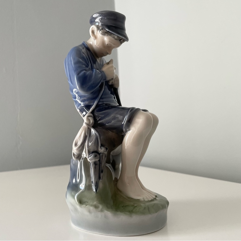 Whittling Boy Figurine by Royal Copenhagen